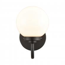 ELK Home Plus EC89960/1 - Fairbanks 8.5'' High 1-Light Sconce - Matte Black with Opal