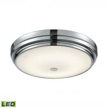 ELK Home Plus FML4750-10-15 - Garvey 1-Light Round Flush Mount in Chrome with Opal Glass Diffuser - Integrated LED - Large