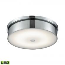 ELK Home Plus FML4950-10-15 - Towne 1-Light Round Flush Mount in Chrome with Opal Glass Diffuser - Integrated LED - Large