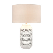 ELK Home Plus S0019-8044 - Calabar ceramic table lamp in White; SINGLE PRICE, 2 PER CARTON