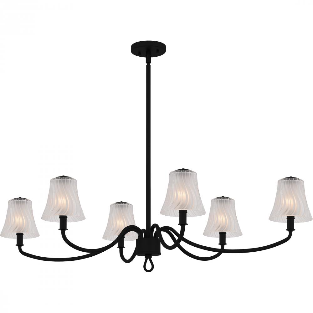 McKinney 6-Light Matte Black Linear Chandelier