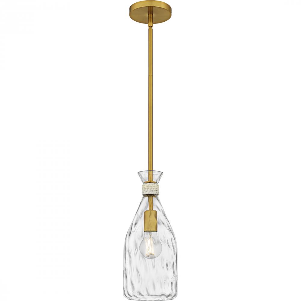 Govada 1-Light Brushed Gold Mini Pendant