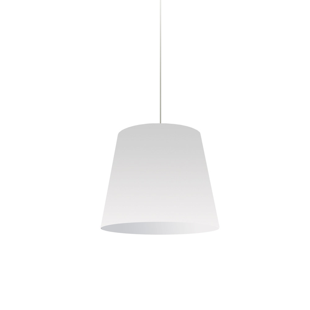 1LT Oversized Drum Pendant Small Wht Shade