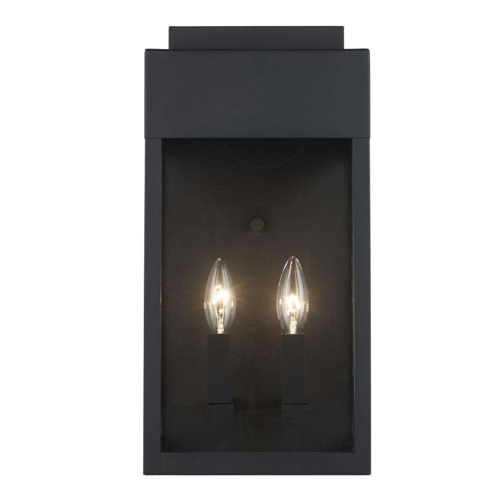 2LT WALL-FLAT TOP-SML-BK