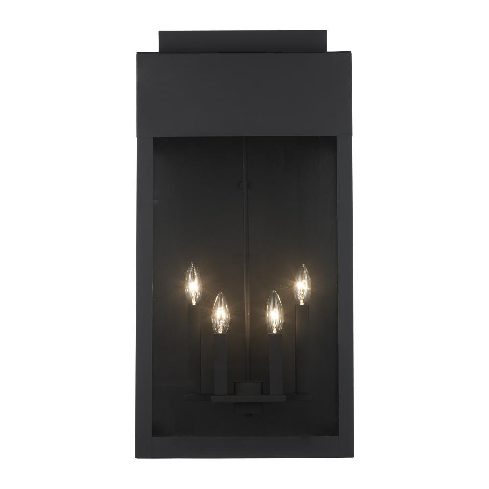 2LT WALL-FLAT TOP-XL-BK