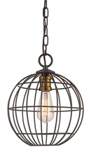 Trans Globe 10961 ROB/AG - 1LT PENDANT INDUSTRIAL CAGE-RO