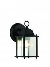 Trans Globe 40455 BK - Patrician 1-Light, Ring Top ,Clear Glass Open Base Square Wall Lantern