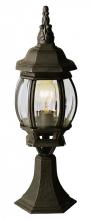 Trans Globe 4070 BK - Francisco 20.5" Postmount Lantern