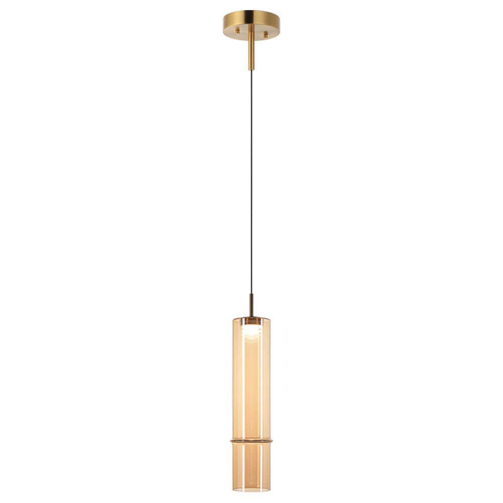 Bambu Aged Gold Brass Pendant