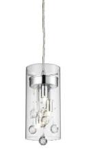 Matteo Lighting M21002 - Glass-encased Bubble Droplet Chrome Pendant