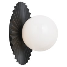 Matteo Lighting WX83111BKOP - Modern Ruff Black Wall Sconce/Ceiling Mount