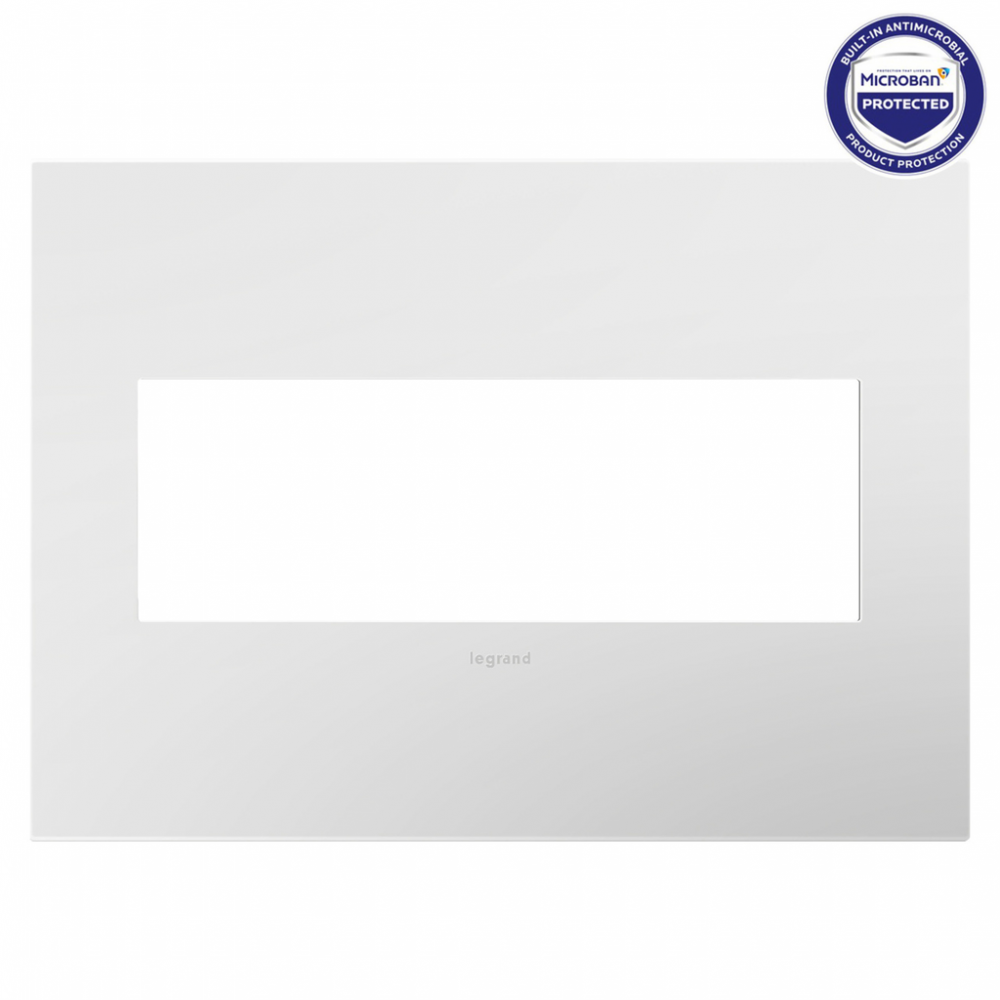 Gloss White-on-White, 3-Gang Wall Plate