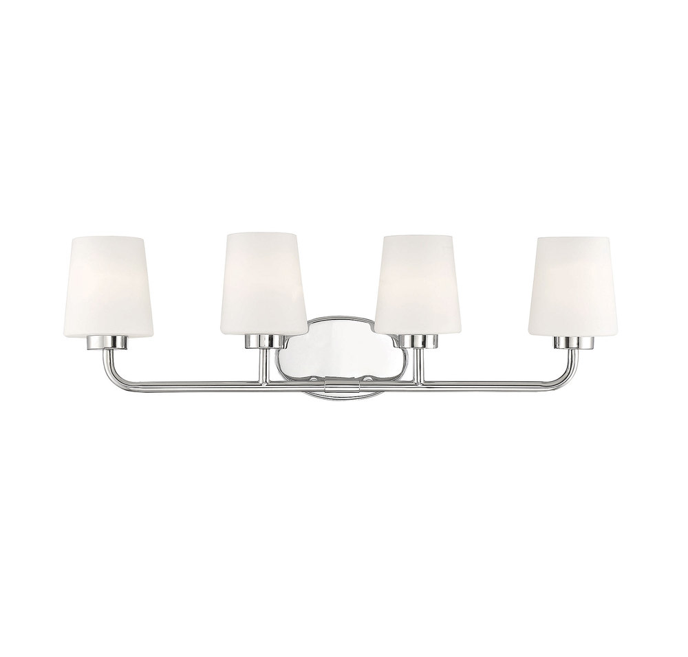 Capra 4-Light Bathroom Vanity Light in Polished Nickel