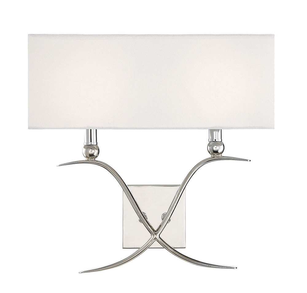 Payton 2-Light Wall Sconce in Polished Nickel