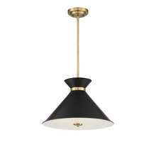 Savoy House Canada 7-2416-3-143 - Lamar 3-Light Pendant in Matte Black with Warm Brass Accents
