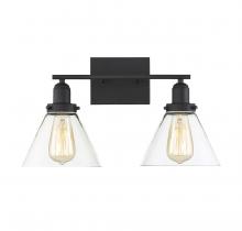 Savoy House Canada 8-9130-2-BK - Drake 2-Light Bathroom Vanity Light in Black