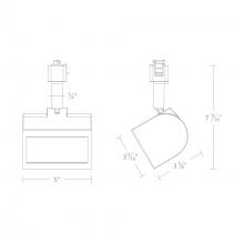 WAC Canada H-3020W-CS-BK - Ocularc 3020W - 5CCT Wall Wash Track Luminaire