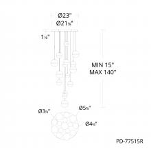 WAC Canada PD-77515R-AB - Cyllindra Chandelier Light