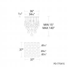 WAC Canada PD-77541S-AB - Cyllindra Chandelier Light