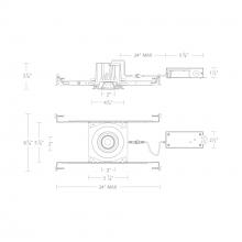 WAC Canada R3BRA-FCS-WT - Ocular 3.0 5CCT Round Adjustable Trim and Remodel Housing with New Construction Frame-In Kit and D