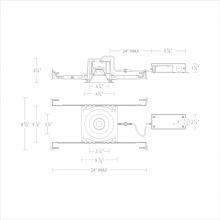 WAC Canada R3BRD-FCS-BN - Ocular 3.0 5CCT Round Donwlight Trim and Remodel Housing with New Construction Frame-In Kit and Dr