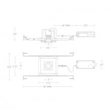 WAC Canada R3BSA-NCS-BN - Ocular 3.0 5CCT Square Adjustable Trim and Remodel Housing with New Construction Frame-In Kit and