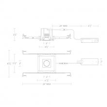 WAC Canada R3BSAN-NWD-BK - Ocular 3.0 Dim-to-Warm Square Adjustable Trim and Remodel Housing with New Construction Frame-In K