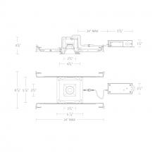 WAC Canada R2BSD-FCS-HZWT - Ocular 2.0 5CCT Square Downlight Trim and Remodel Housing with New Construction Frame-In Kit and D