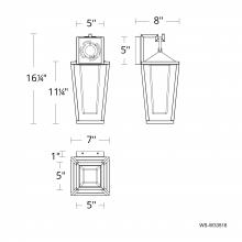 WAC Canada WS-W33516-27-BK - Manchester Outdoor Wall Sconce