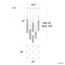 Modern Forms Canada PD-30813S-AB - Cinema Multilight Pendant Light