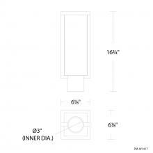 Modern Forms Canada PM-W1417-27-BK - Ledge Outdoor Post Light