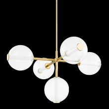 Hudson Valley 5248-AGB - 5 LIGHT CHANDELIER