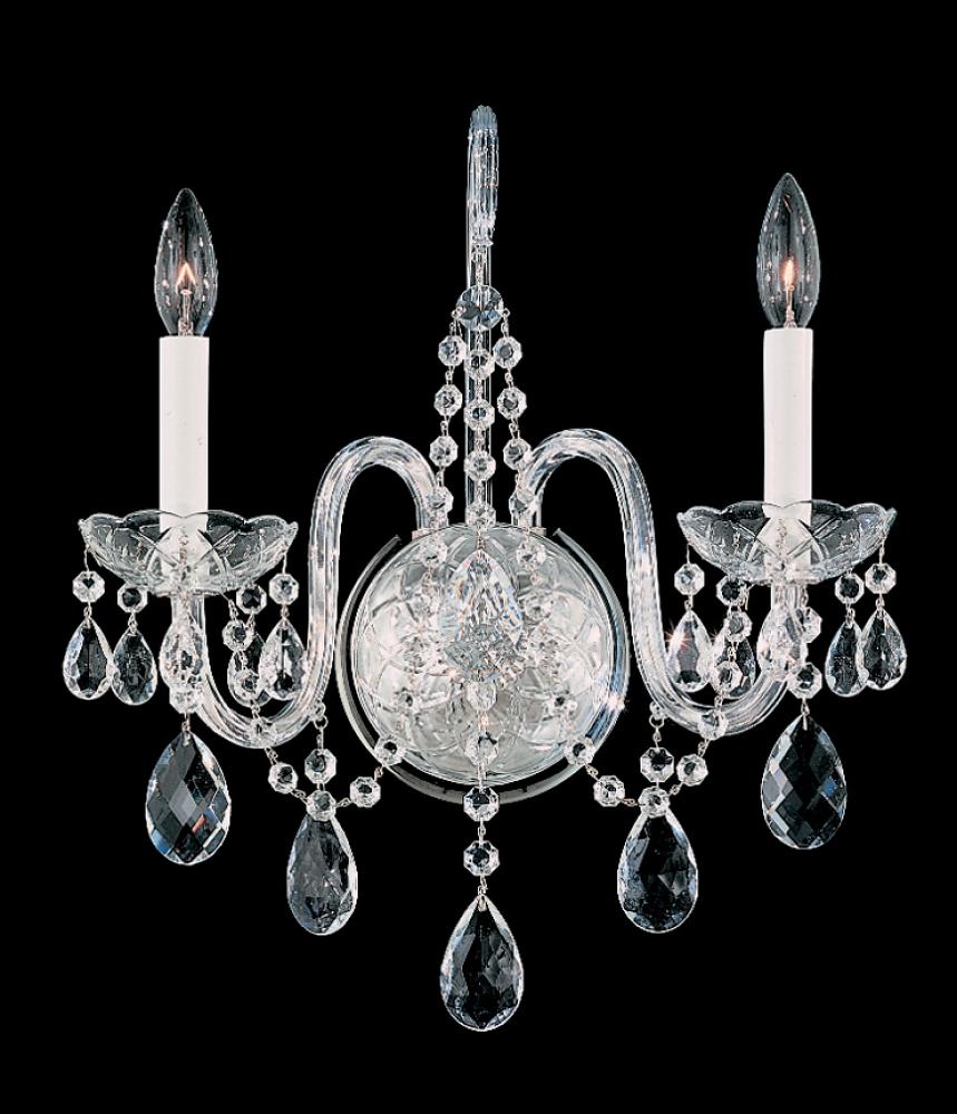 Arlington 2 Light 120V Wall Sconce in Polished Silver with Heritage Handcut Crystal