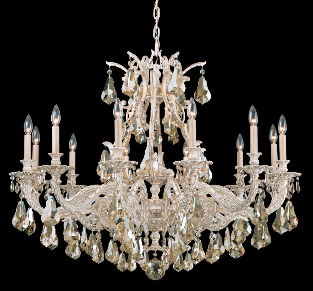 Sophia 12 Light 120V Chandelier in Heirloom Gold with Heritage Handcut Crystal