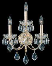 Schonbek 1870 1703-211 - Century 3 Light 120V Wall Sconce in Aurelia with Clear Heritage Handcut Crystal