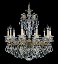 Schonbek 1870 5074-23 - La Scala 10 Light 120V Chandelier in Etruscan Gold with Clear Heritage Handcut Crystal