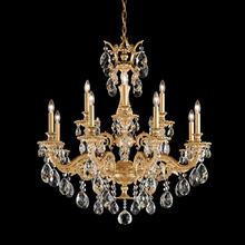 Schonbek 1870 5682-76H - Milano 12 Light 120V Chandelier in Heirloom Bronze with Clear Heritage Handcut Crystal