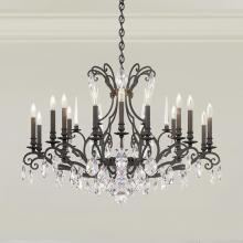 Schonbek 1870 RN3892N-51H - Renaissance Nouveau 18 Light 120V Chandelier in Black with Clear Heritage Handcut Crystal