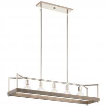 Kichler 52091DAG - Tanis™ 5 Light Linear Chandelier Distressed Antique Gray