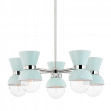 Mitzi by Hudson Valley Lighting H469805-PN/CRB - Gillian Chandelier