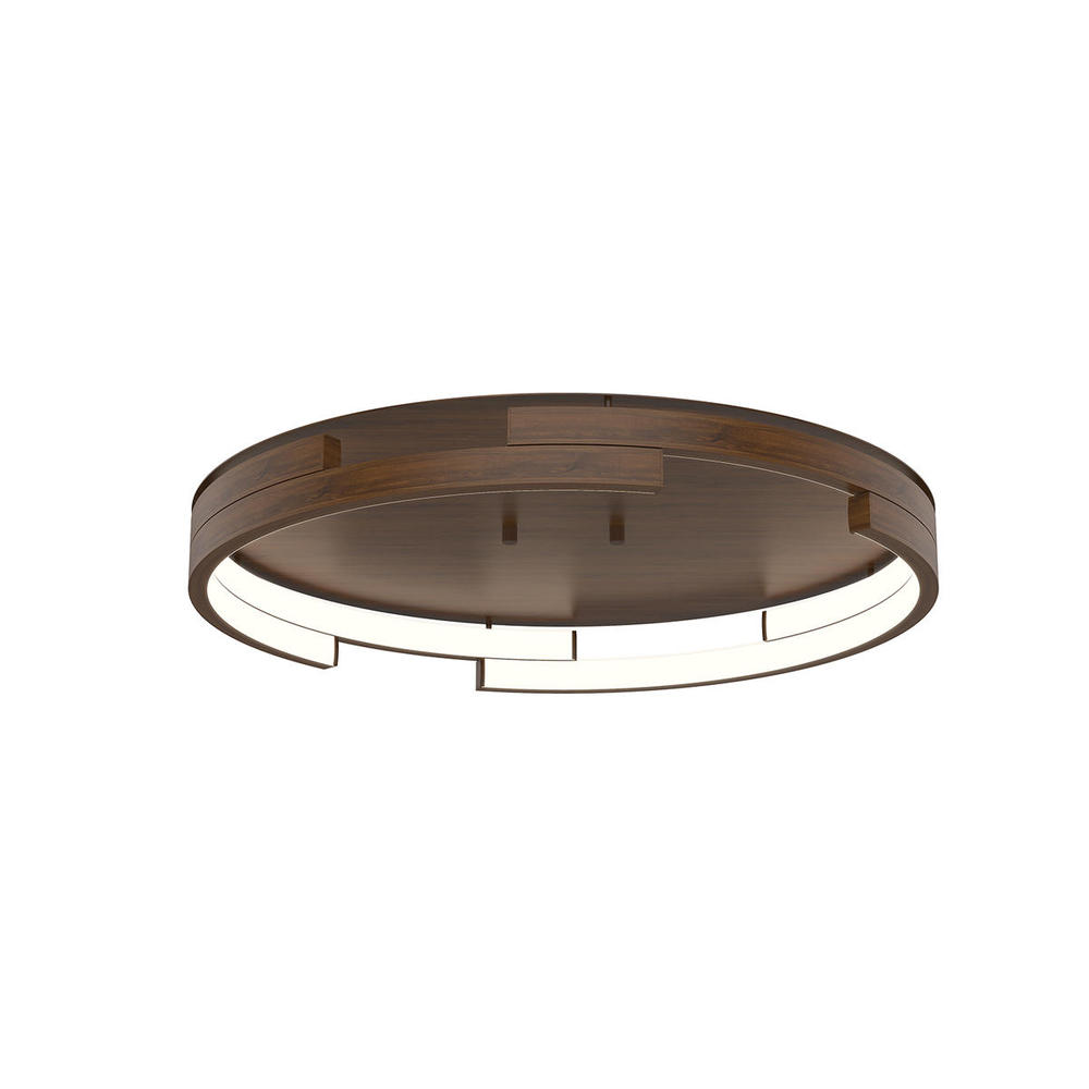 Anello Minor 19-in Walnut LED Flush Mount