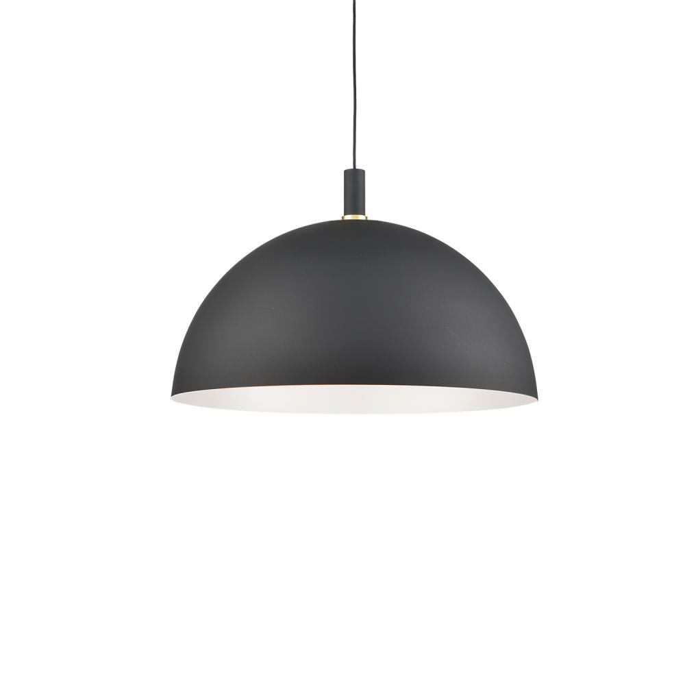 Archibald 32-in Black With Gold Detail 1 Light Pendant