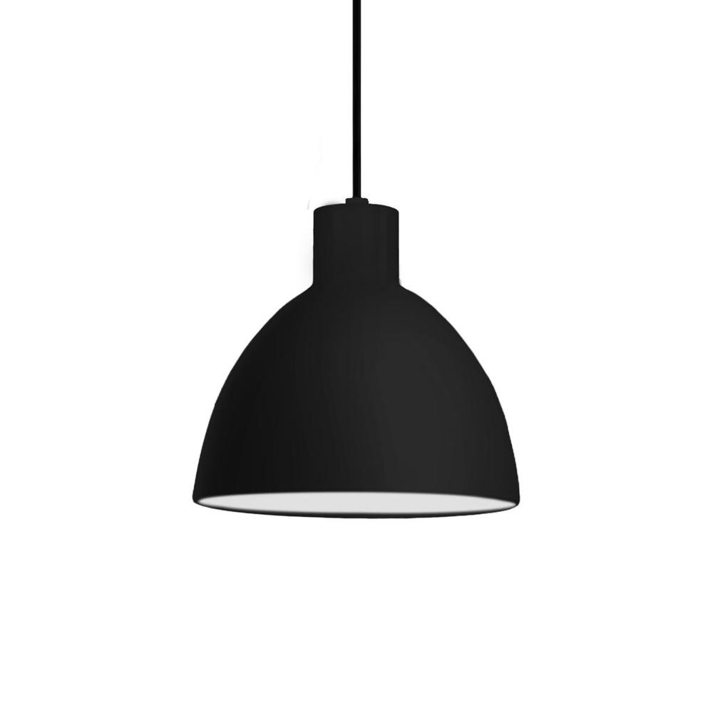 Chroma 9-in Black LED Pendant