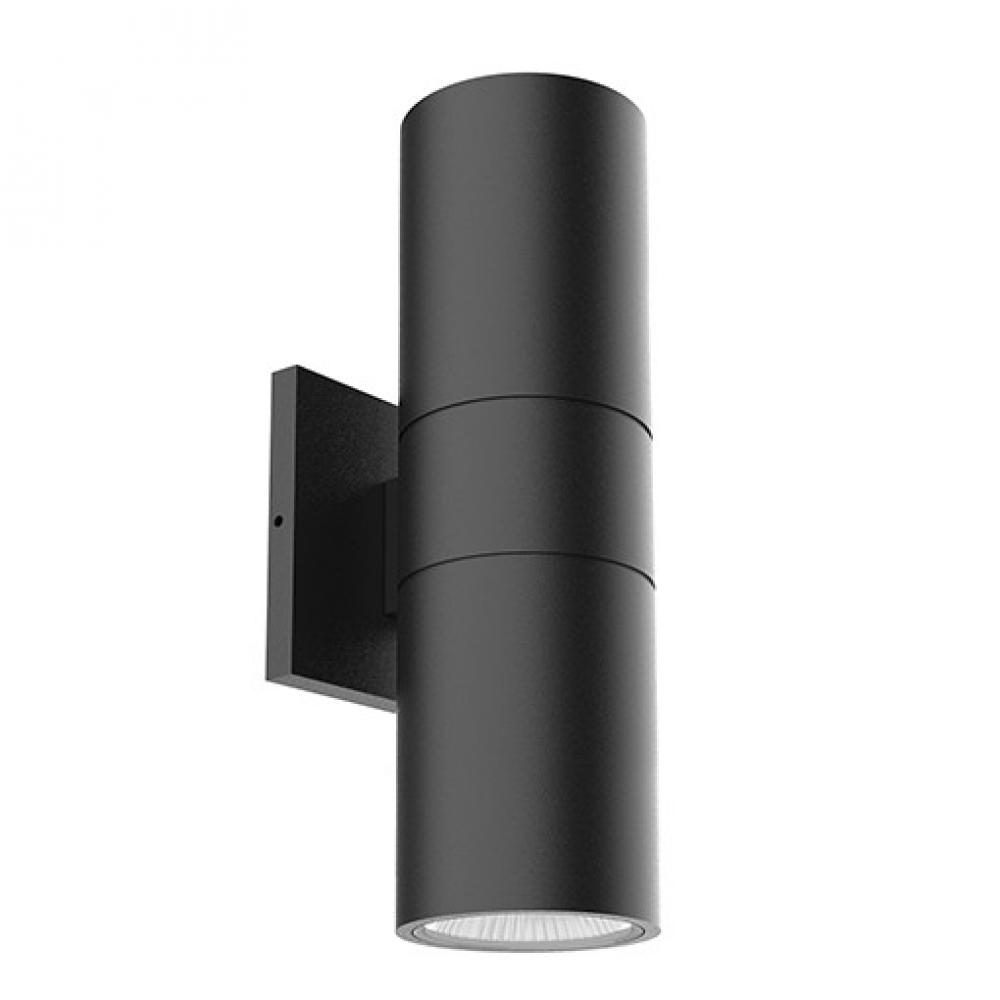 Lund 12-in Black LED Exterior Wall Sconce