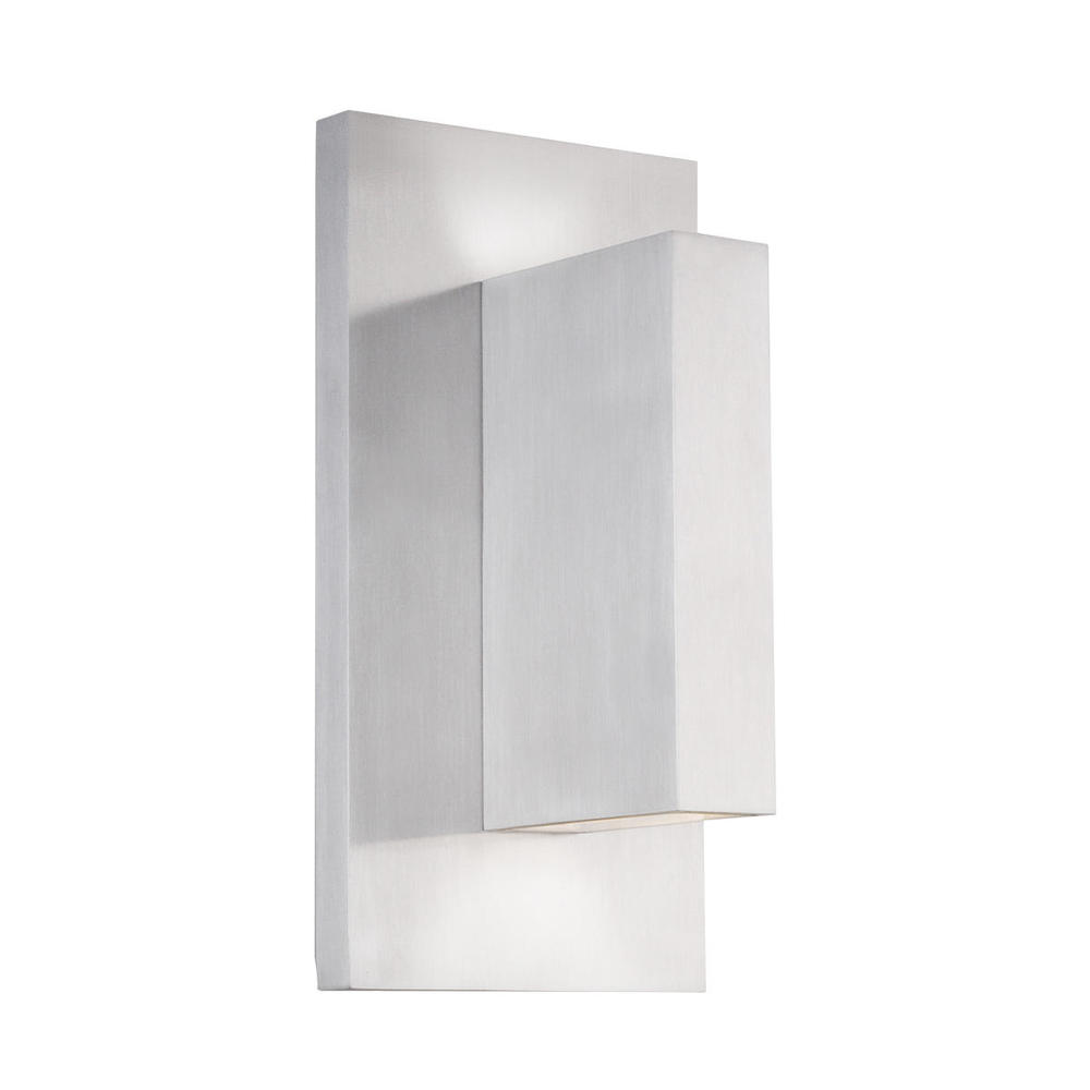 Vista 9-in Brushed Nickel LED Exterior Wall Sconce