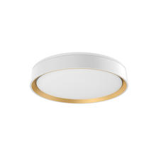 Kuzco Lighting Inc FM43916-WH/GD - Essex 16-in White/Gold LED Flush Mount