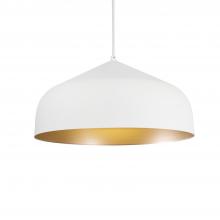Kuzco Lighting Inc 49117-WH/GD - Helena 17-in White/Gold 1 Light Pendant