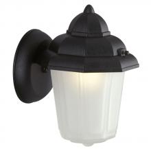 Galaxy Lighting 303045 BLK - Outdoor Cast Aluminum Lantern - Black w/ Frosted Glass