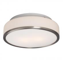 Galaxy Lighting 613532BN - Flush Mount - Brushed Nickel with White Glass