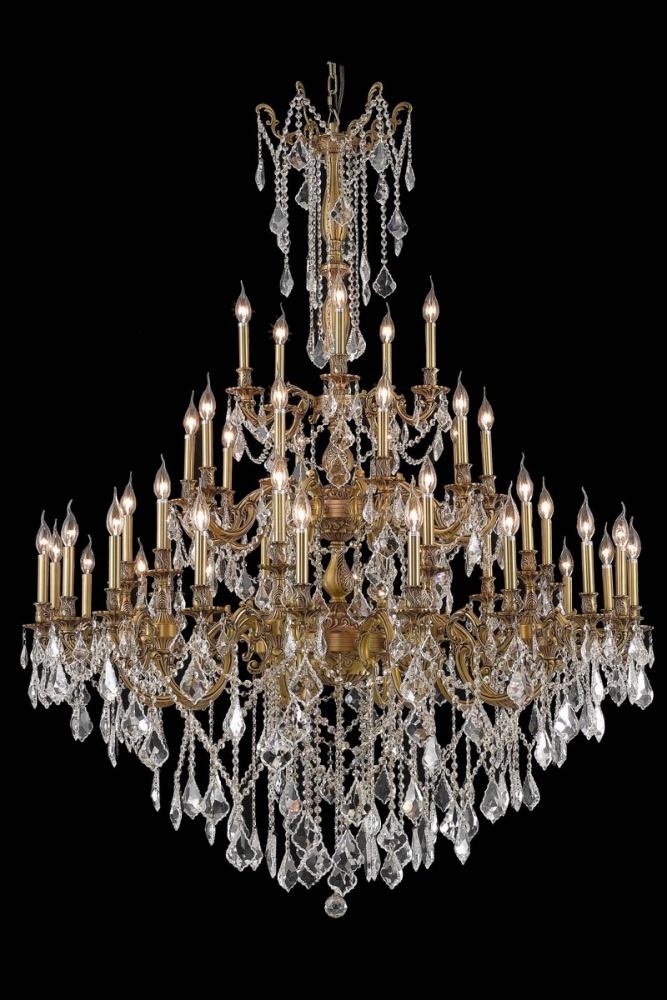 Rosalia 45 Light French Gold Chandelier Clear Royal Cut Crystal